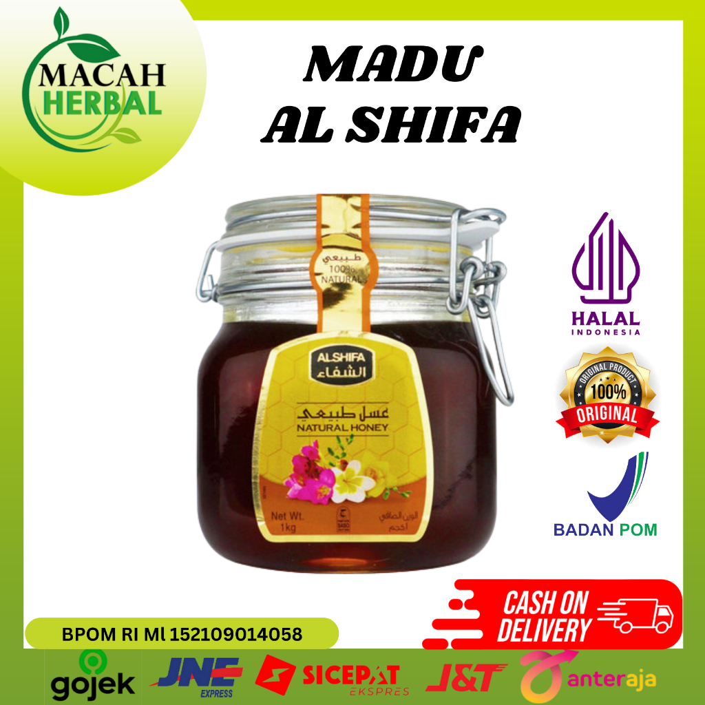 

MADU AL SHIFA NATURAL HONEY 1KG / 500g / 250g / 125g - MADU AL SHIFA ORIGINAL MADU ARAB AL SHIFA