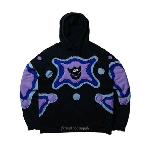 REWORKED NIKE PSYCHEDELIC HOODIE DARK NAVY/REWORK HOODIE