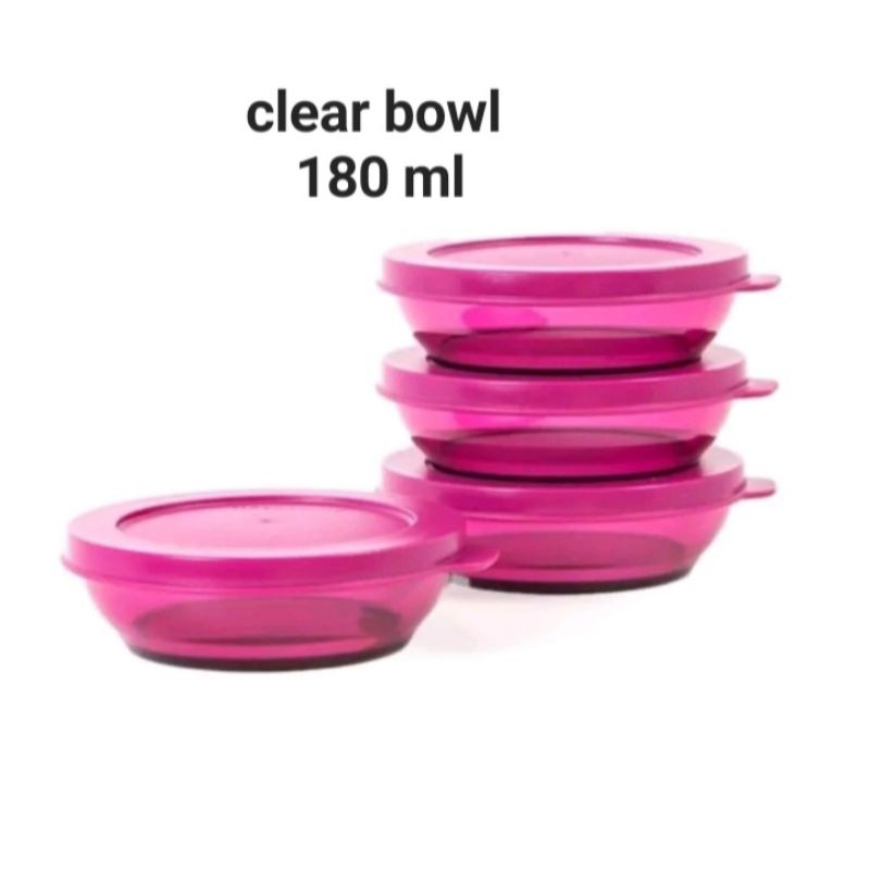 clear bowl 180ml (2pcs) tupperware mangkok bening crystal tupperware
