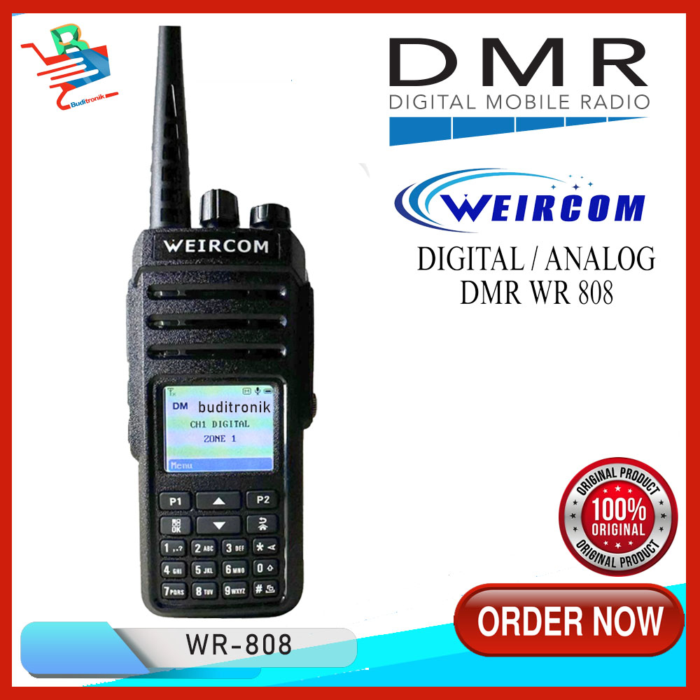 Weircom DMR Wr-808 Radio Ht Digital Analog Vhf 10W Asli