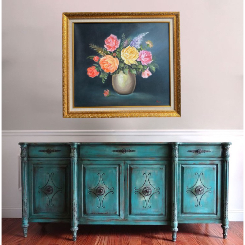 Lukisan Bunga | Lukisan sudah include bingkai ( by request ukuran dan bingkai )