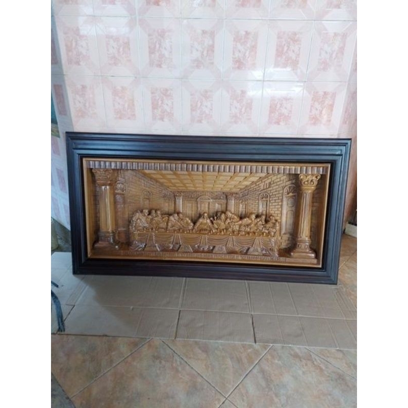 relief perjamuan kudus ukuran 200 cm