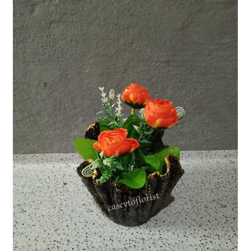 Bunga hias plastik/pot unik/pot tanaman/bunga bonsai plastik palsu