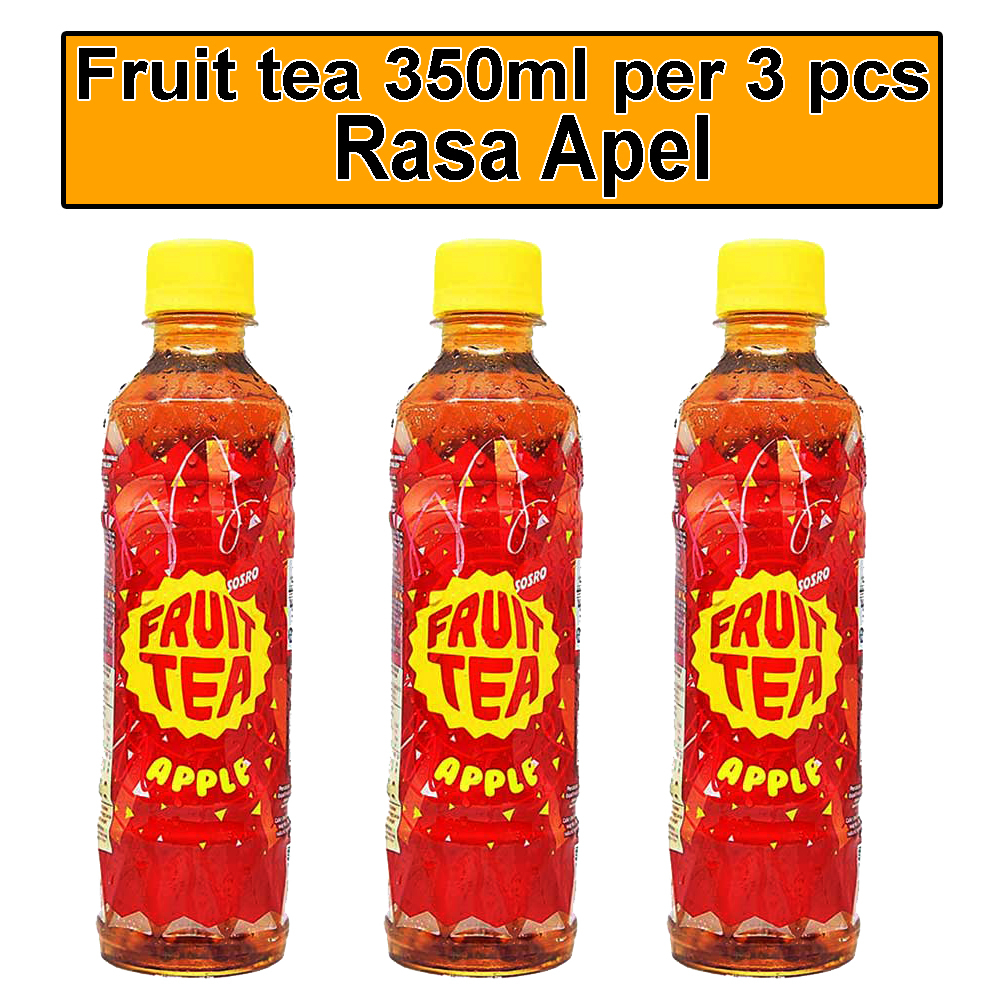 

Fruit Tea Sosro Apple pet 350 ml isi 3 Pcs