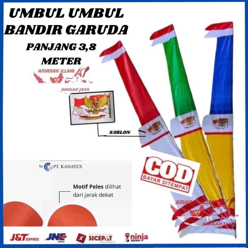 BENDERA UMBUL UMBUL JUMBO BANDIR PANJANG,TERLARIS WARNA WARNI