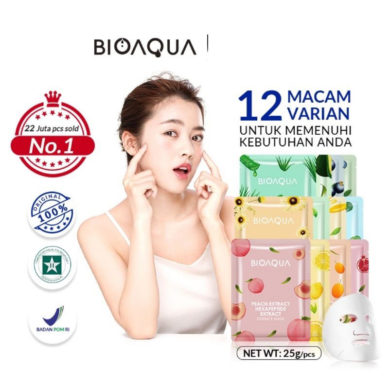BIOAQUA Sheet Mask BPOM / Masker Wajah
