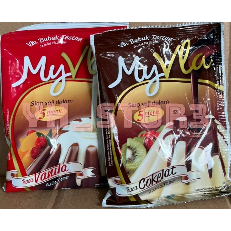 

Nutrijell My Fla My Vla 60 gram / Nutrijell Bubuk Instan rasa Vanila dan Coklat