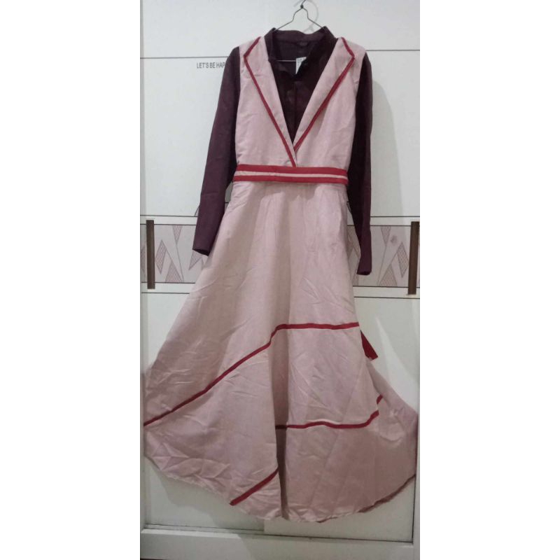 gamis rompi lepas pasang kemeja