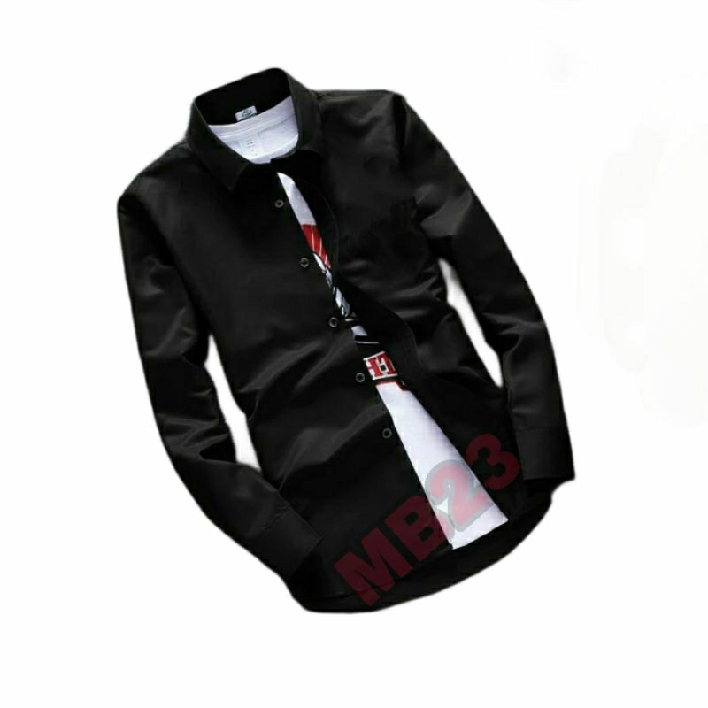 Kemeja Lengan Panjang Polos Pria Dewasa Mall Quality