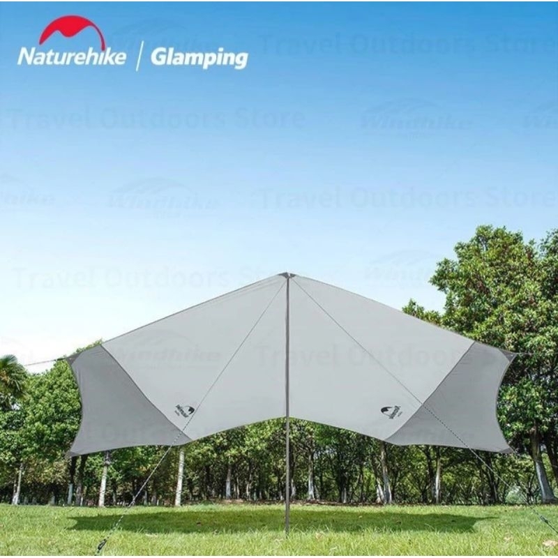 FLYSHEET NATUREHIKE NH22ZP009  150D SUN SHELTER SIZE L CANOPY HEXAGONAL SKY CURTAIN CAMPING GLAMPING