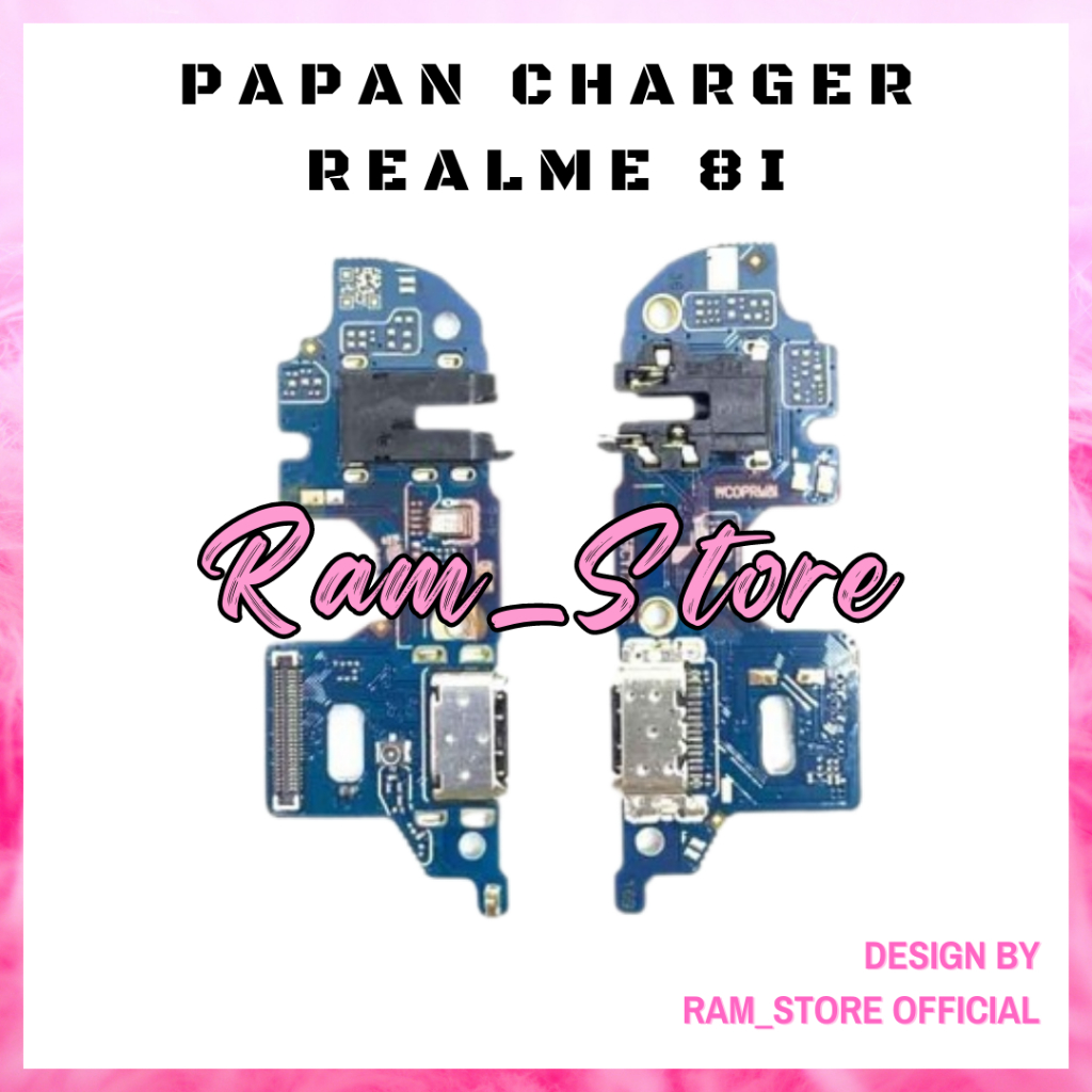 Konektor Cas Board Hp  REALME 8i Connector Conektor Flexible Papan Charger