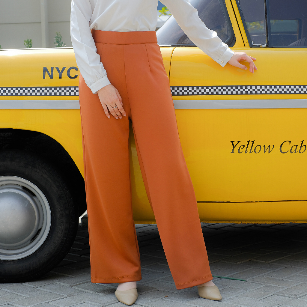 Ahlami- Kim Cullote Pants HW Highwaist Cullote Pants Premium Celana kantor wanita Kulot Scuba