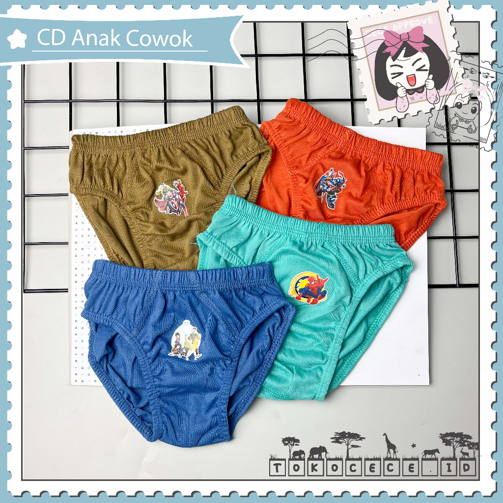 CD Celana Dalam Anak Cowok Lorina Karakter Hero Lucu Warna Cerah  Halus Lembut Katun CD09