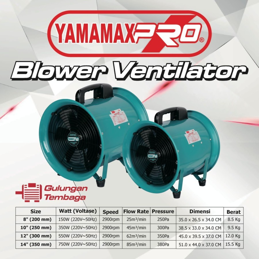 Portable Blower 10" YAMAMAX PRO Kipas Blower Exhaust Angin 10 Inch