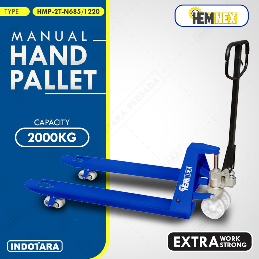 Hemnex Manual Hand Pallet 2 Ton HMP-2T-N685/1220