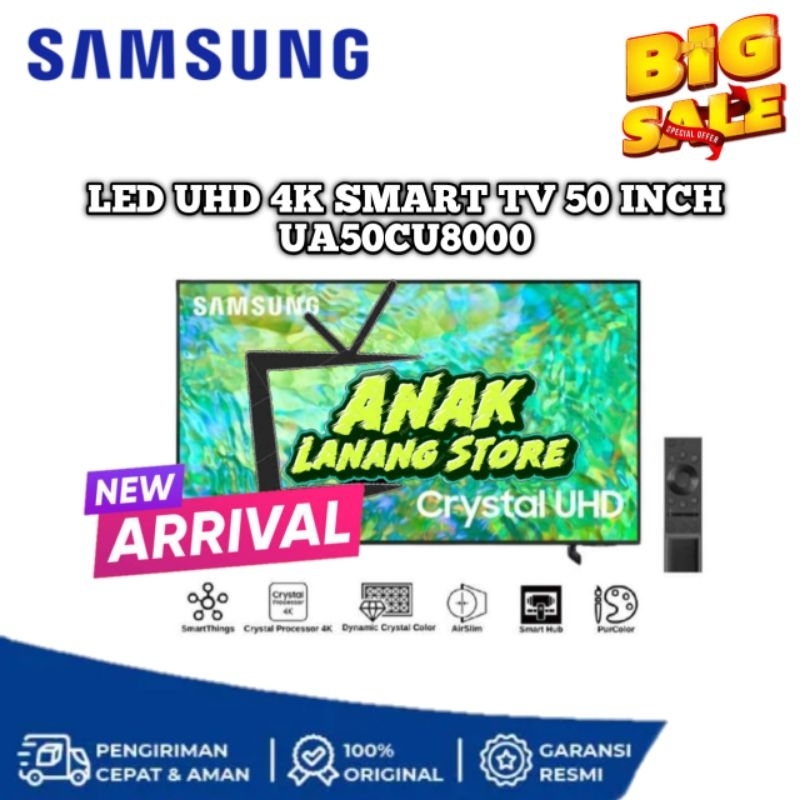 SAMSUNG 50CU8000 UHD 4K SMART DIGITAL TV 50 INCH UA50CU8000
