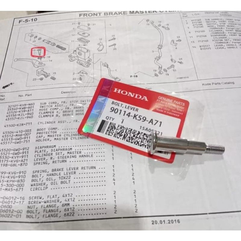 BAUT HANDLE REM KANAN VARIO 125 150 BEAT LED GENIO SCOOPY 2021