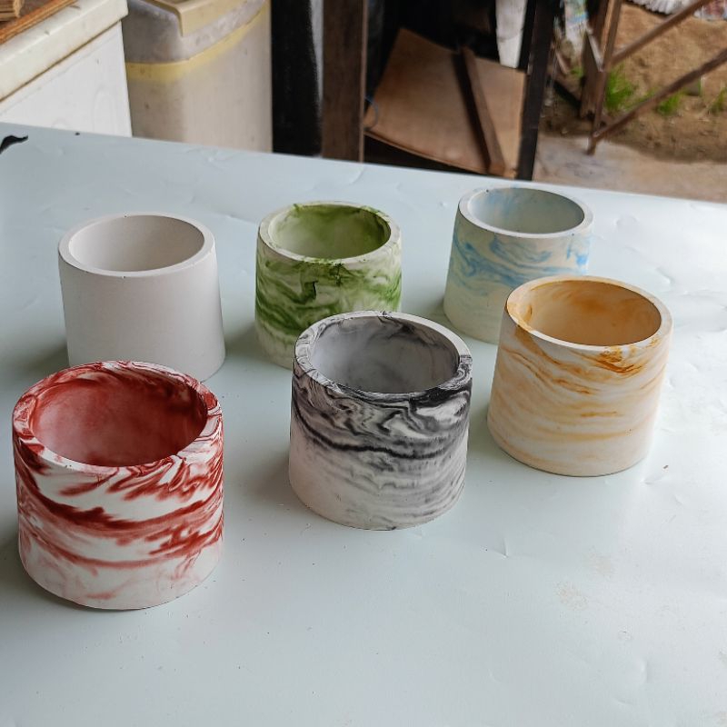 pot semen minimalis | concrete pot | pot sukulen kaktus