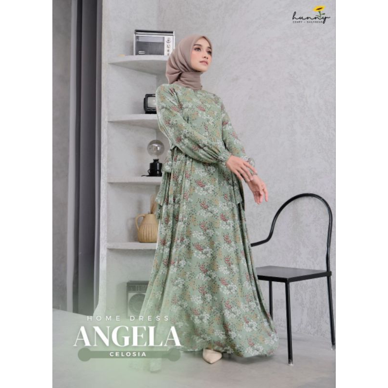 Angela Home Dress, Dress Woman Viscose Premium By Hunny Label