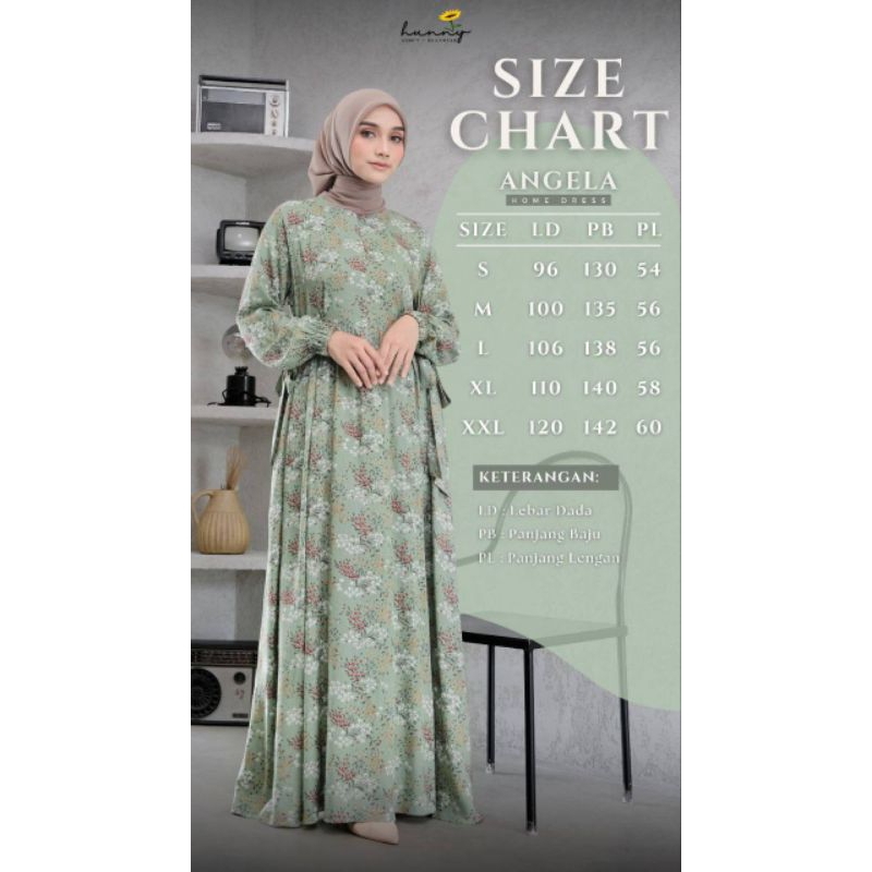 Angela Home Dress, Dress Woman Viscose Premium By Hunny Label