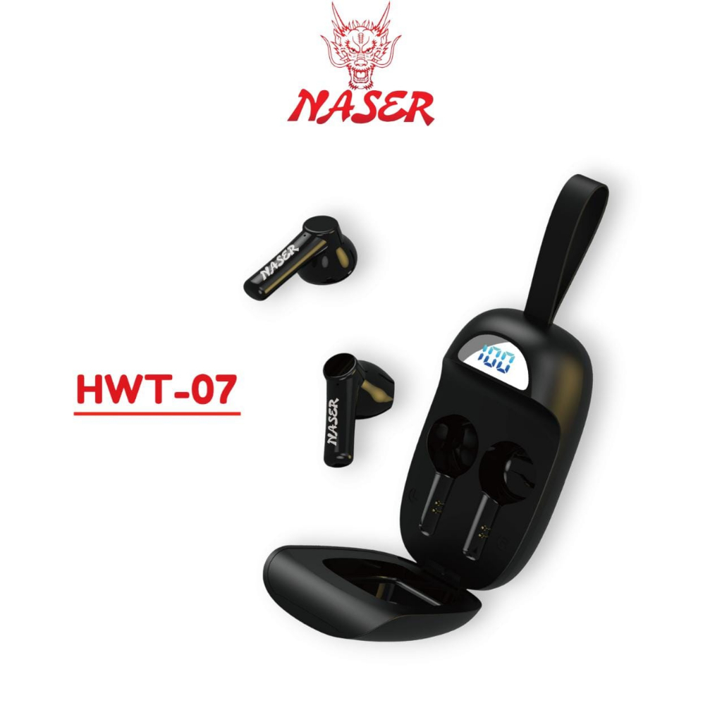 NASER HANDSFREE BLUETOOTH TWS HWT-07 / Wireless Headset Earbuds Tws / Extra Bass