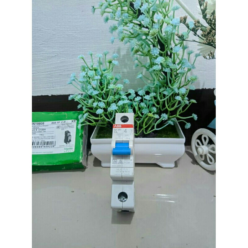 MCB ABB c4 original PLN daya 900watt upgrade 1300W~ 2200W~ 3500watt