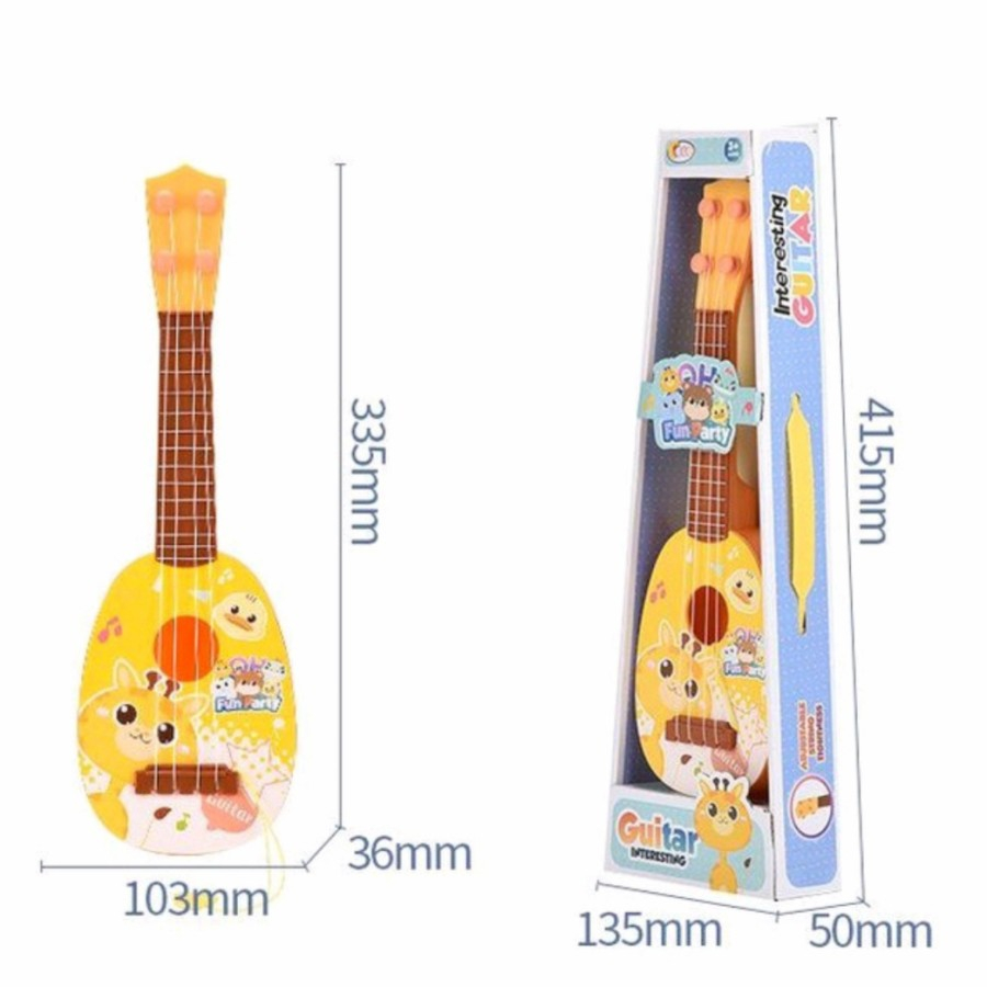 Gitar Ukulele Mainan Musik Anak Cewek Cowok Edukasi Alat Petik Ukulele