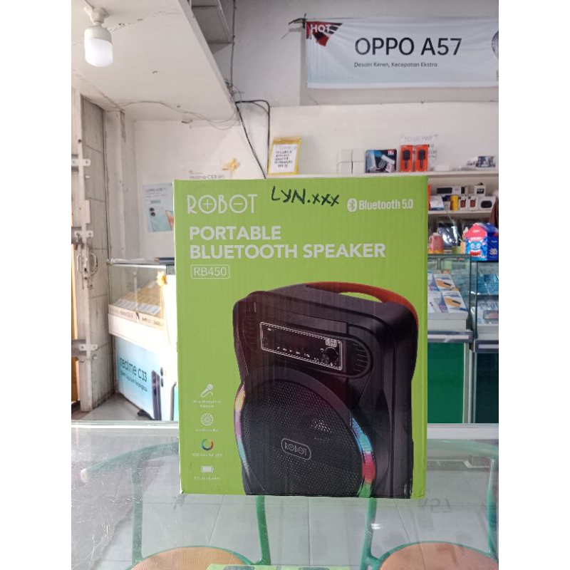 Speaker Aktif Bluetooth Robot RB450 RGB Audio Super Bass