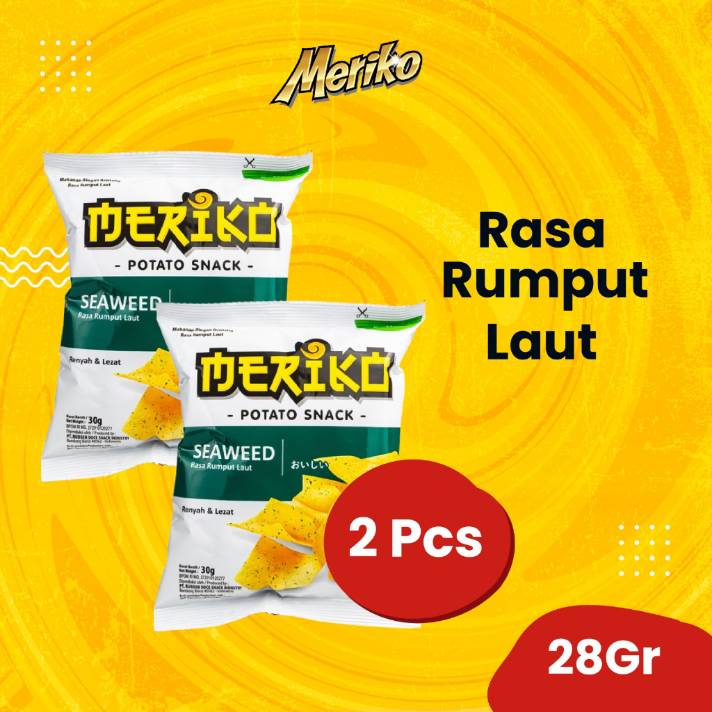 

Meriko Snack Potato Rasa Rumput laut 30gr 2 pcs Cemilan Renyah dan Lezat