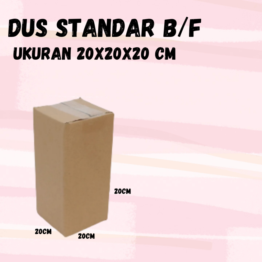 

B Flute Kardus Packaging Box Kemasan Baru Polos Ukuran 20x20x20 CM (Pembelian min 5pcs)