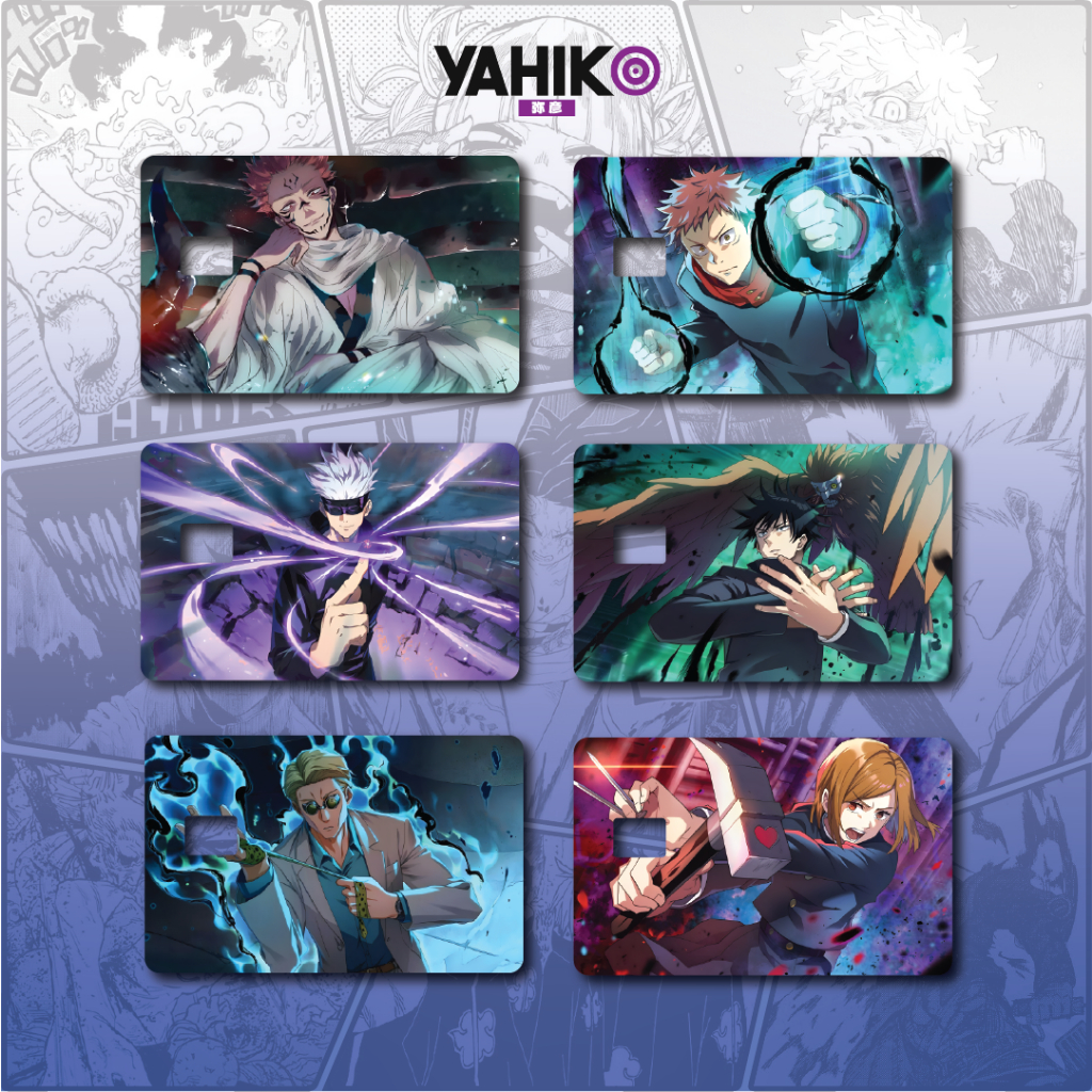 PRINT ANIME STICKER SKIN CARD ATM HOLOGRAM WATERPROOF - JUJUTSU KAISEN