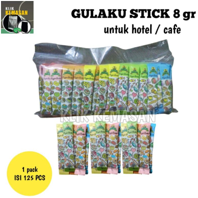 

GULAKU STICK 8gr isi 125 pcs Gula Sachet Stick Hotel Cafe