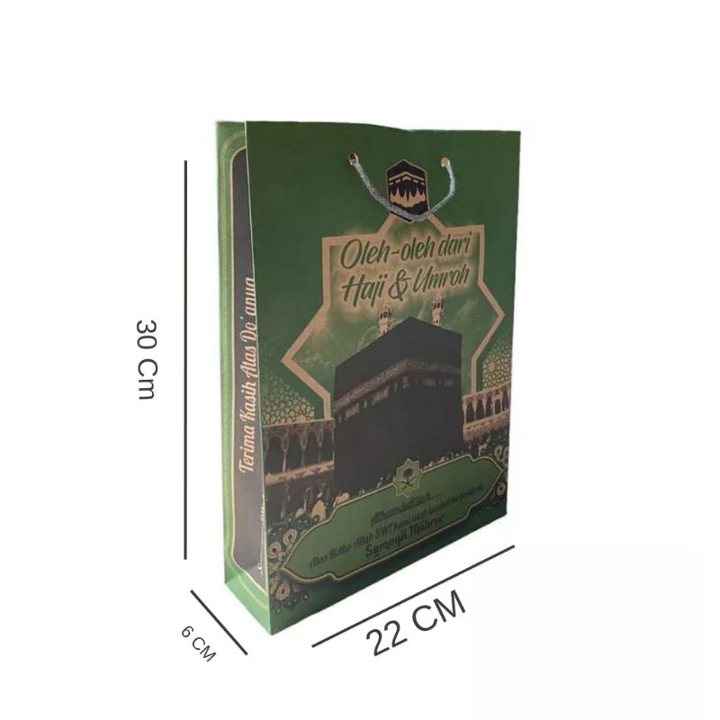 

Paper Bag Oleh Oleh Haji dan Umroh Uk 22x30 | Tas Kertas Bingkisan Haji