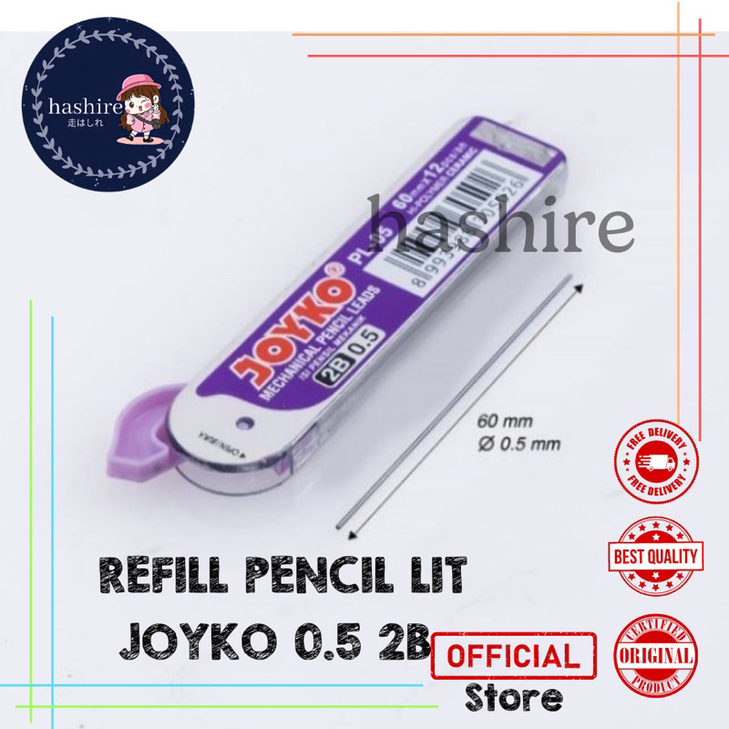 

Pencil Lead / Isi / Refill Pensil Mekanik 2B Joyko PL-05 PL 05 2B 0.5 mm