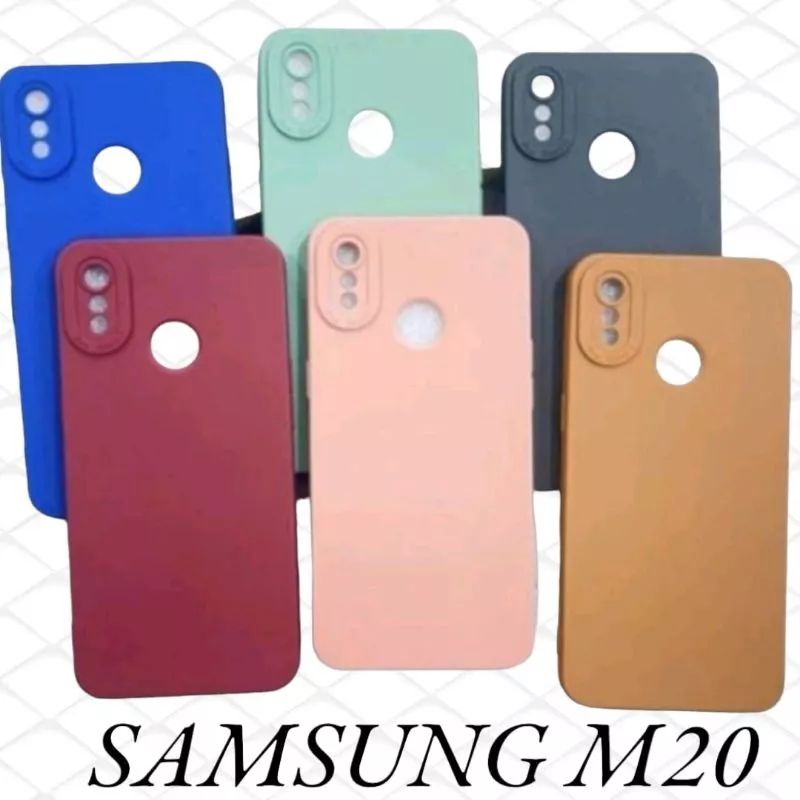 Case Slicon Samsung M20 Softcase macaron pro camera