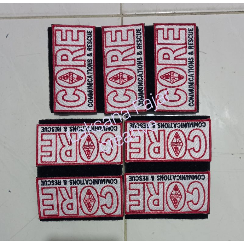 bordir logo CORE ORARI perekat