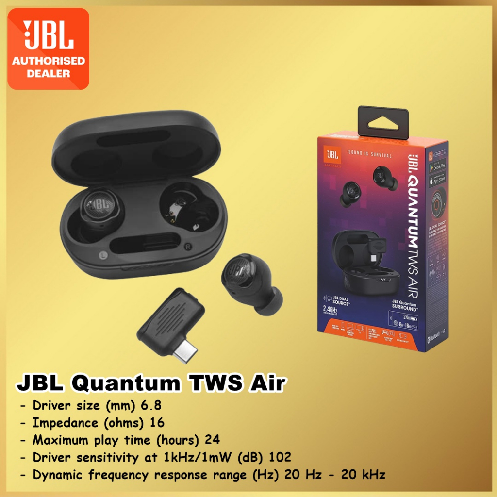 JBL Quantum TWS Air Quantum Air True Wireless Gaming Earbuds Earphones