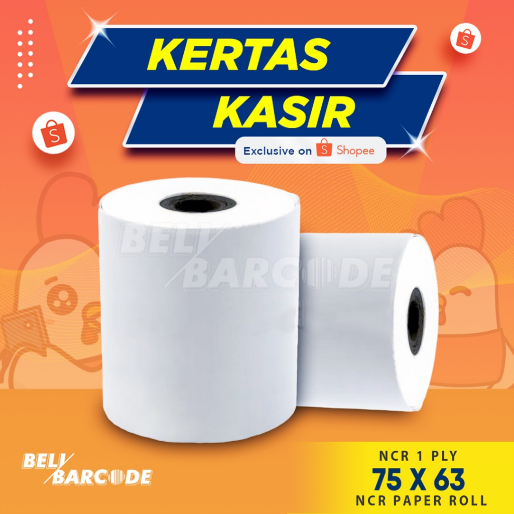 

Kertas Struk 1ply NCR 75 x 63 / 75x63 mm / 75x63mm HVS Paper Kasir