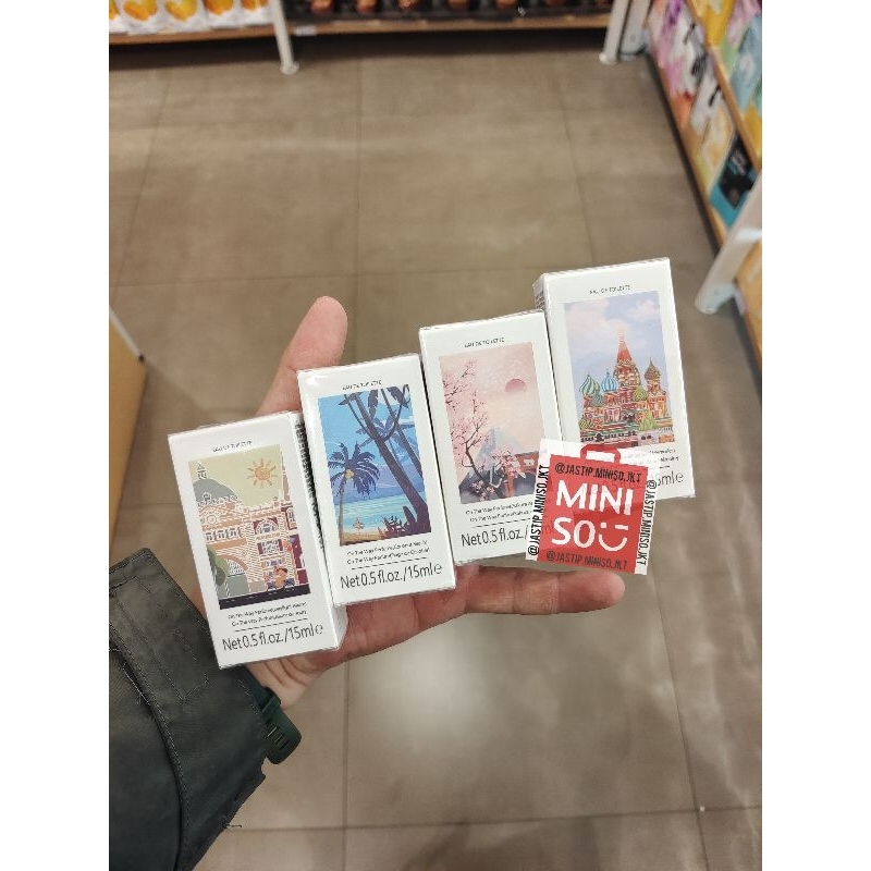 MINISO 🆕 Parfum EDT On The Way Perfume 15ml (Daylight Allure, Coconut Beach, Sakura and Snow, Castle