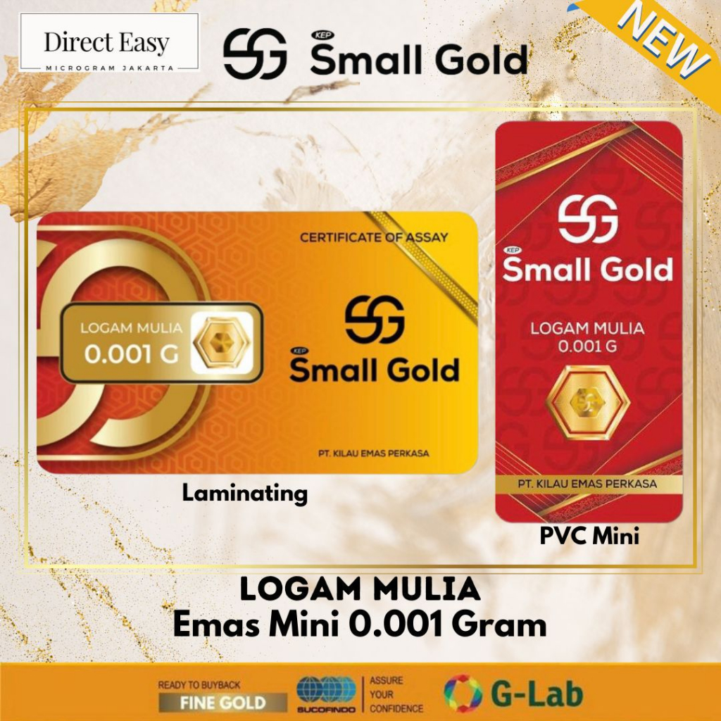 EMAS SMALL GOLD 0.001gram LOGAM MULIA EMAS MURNI ORIGINAL PRODUCT EMAS MINI GOLD Babygold Mini gold 