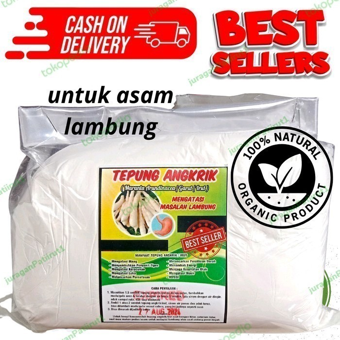 

Tepung Garut Untuk Asam Lambung dan Maag / Tepung Irut / Tepung Angkrik 500 gram