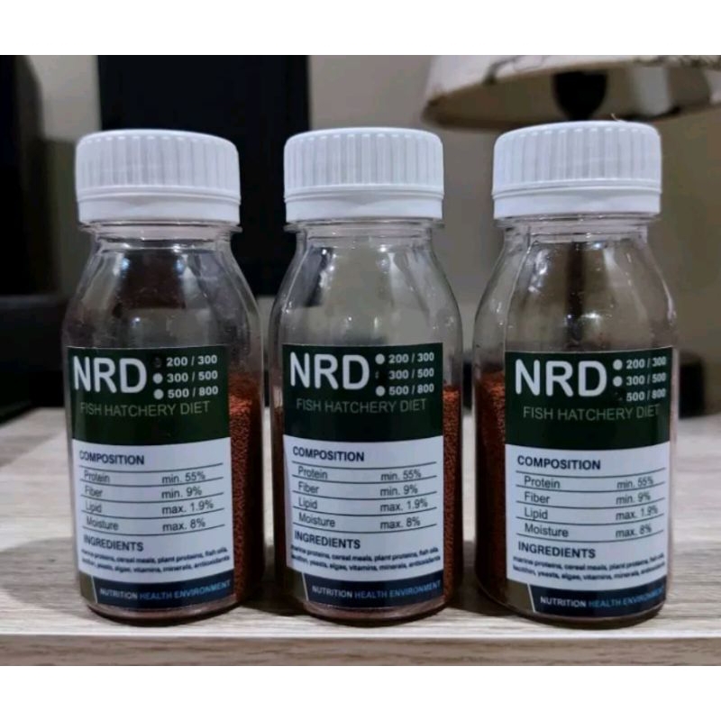 PELET NRD 2/3 3/5 5/8 mikron ORIGINAL pakan ikan
