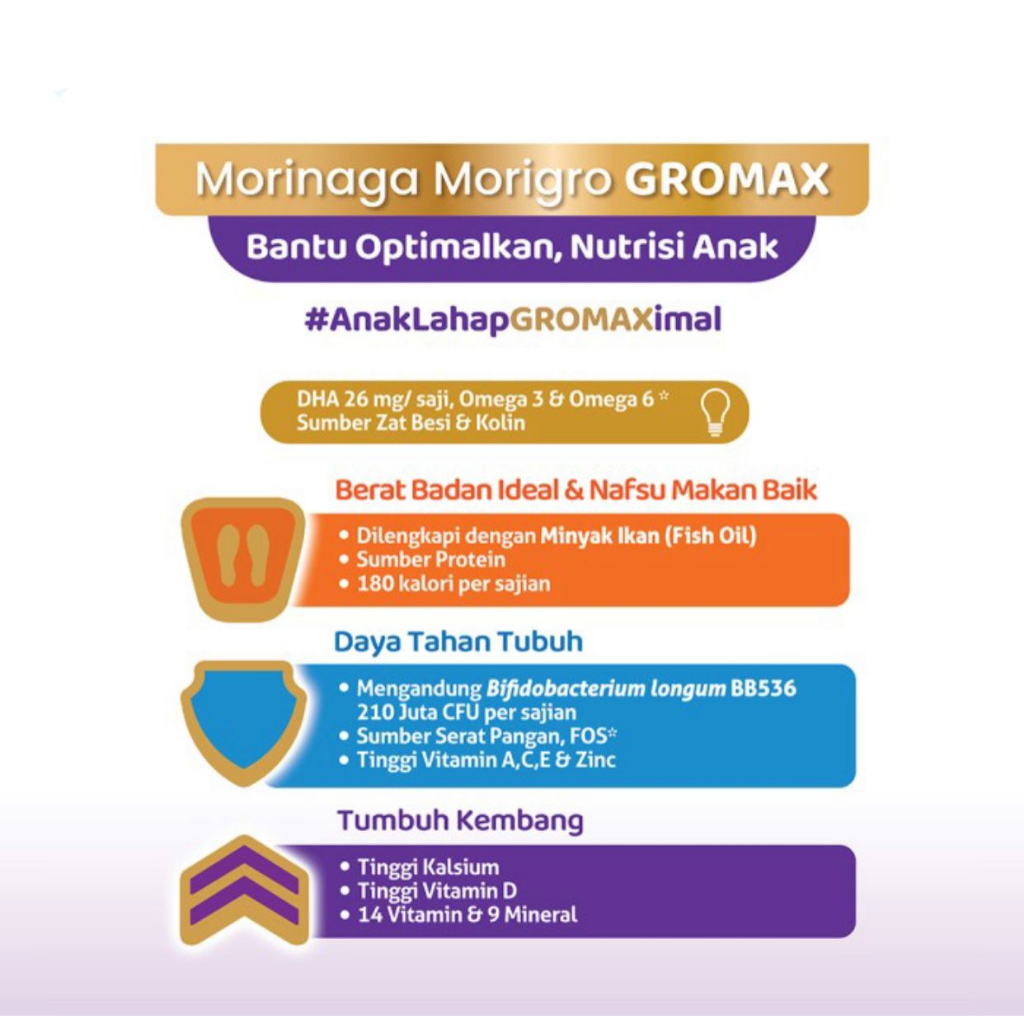 MORINAGA - MORIGROW GROMAX - Vanilla - 800 gram