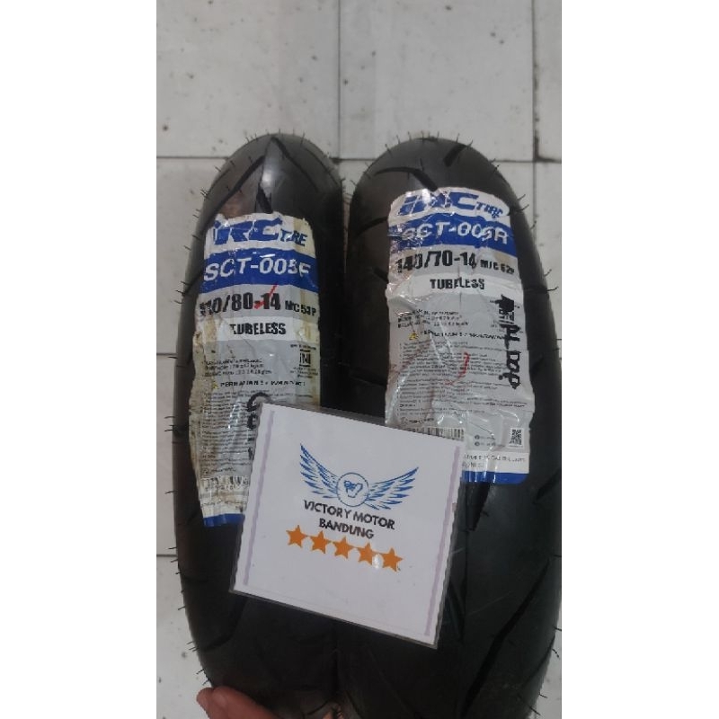 Ban Luar Tubeles Tubles  Depan Belakang IRC Aerox 155 SCT-005 110/80 - 14 & 140/70 - 14 Original IRC