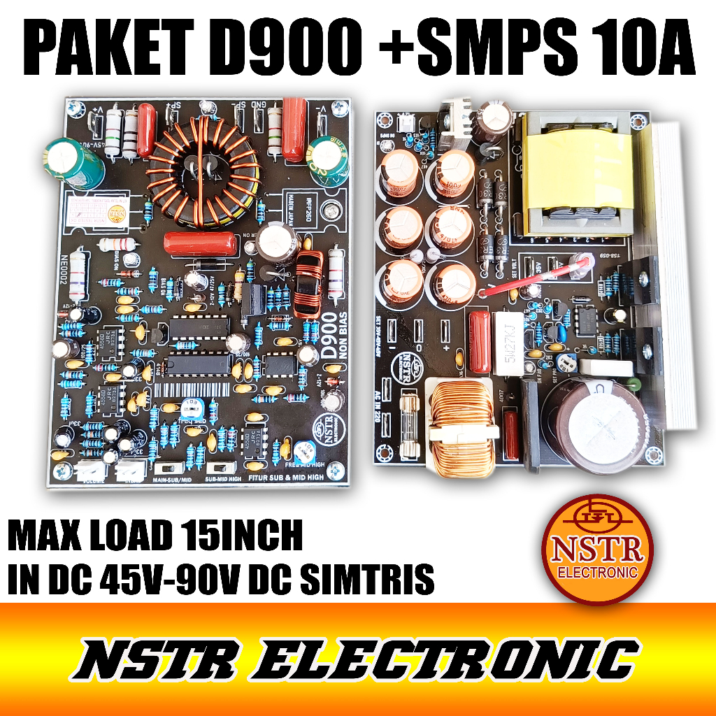 PAKET AUDIO D900 NON BIAS DAN SMPS 10A