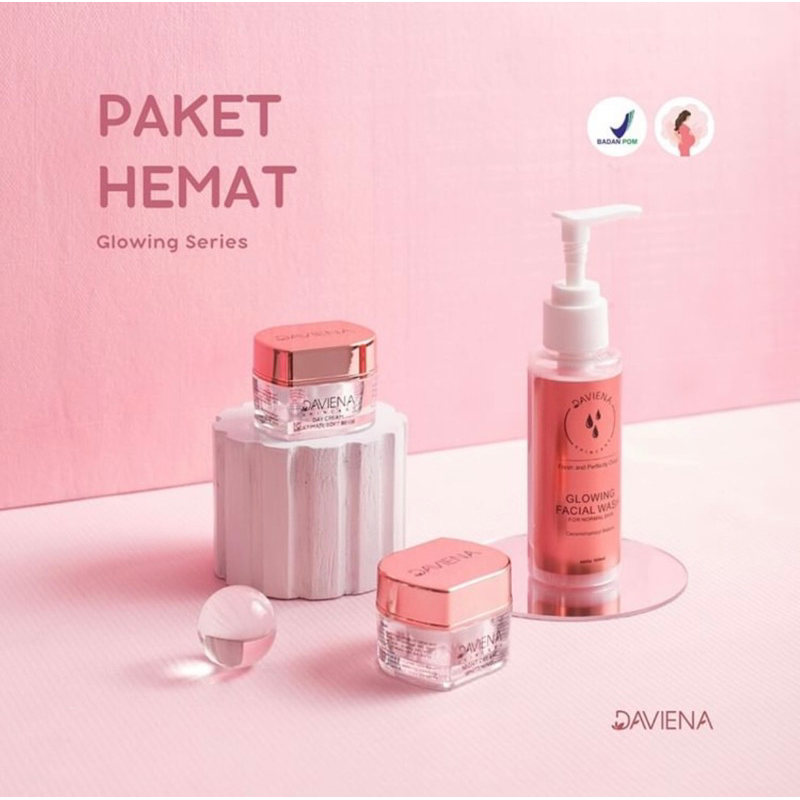 PAKET HEMAT GLOWING SERIES DAVIENA SKINCARE