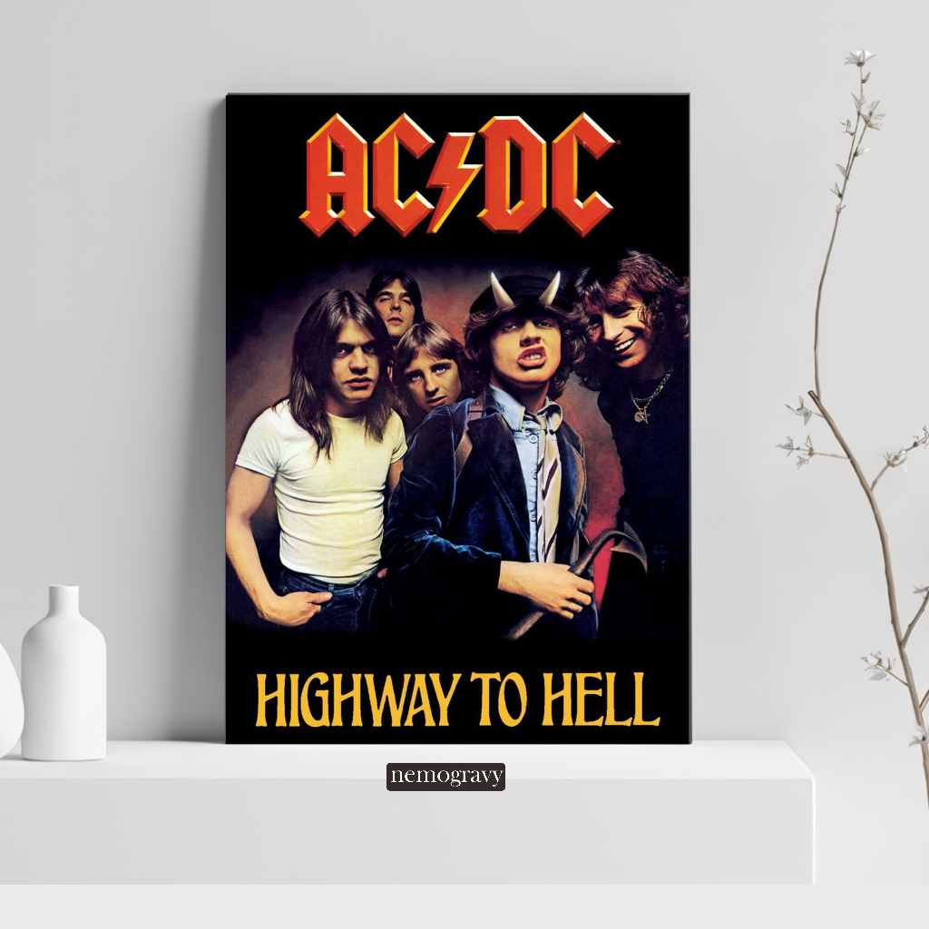 POSTER KAYU BAND ROCK | FRAME BLOCK BINGKAI | HIASAN PAJANGAN DINDING 20x30 cm