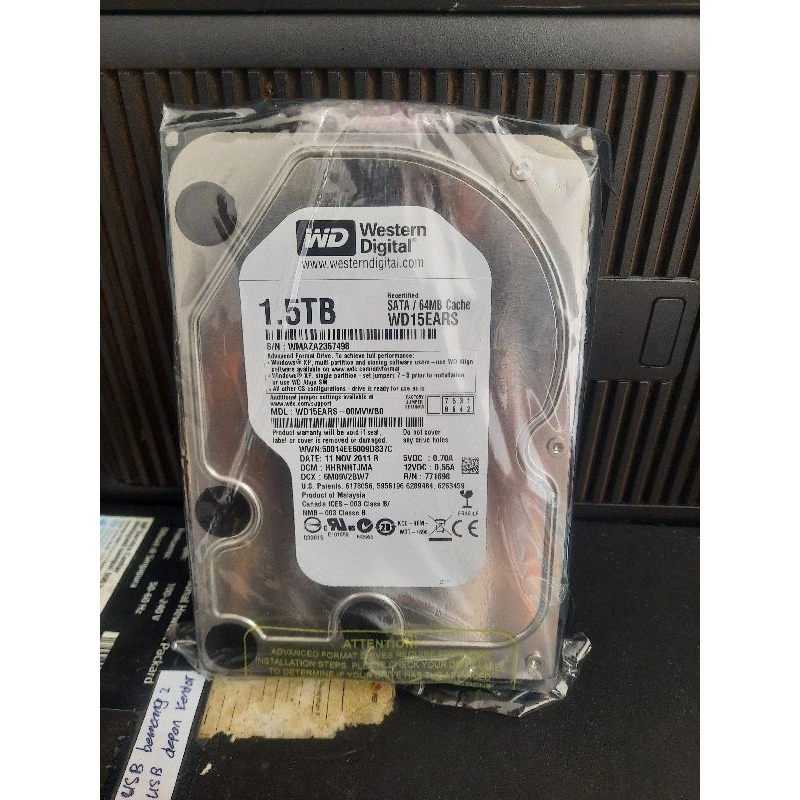 Hardisk Pc/Cctv 1.5 TB/1500Gb Sata - Barang Baru Stok Lama