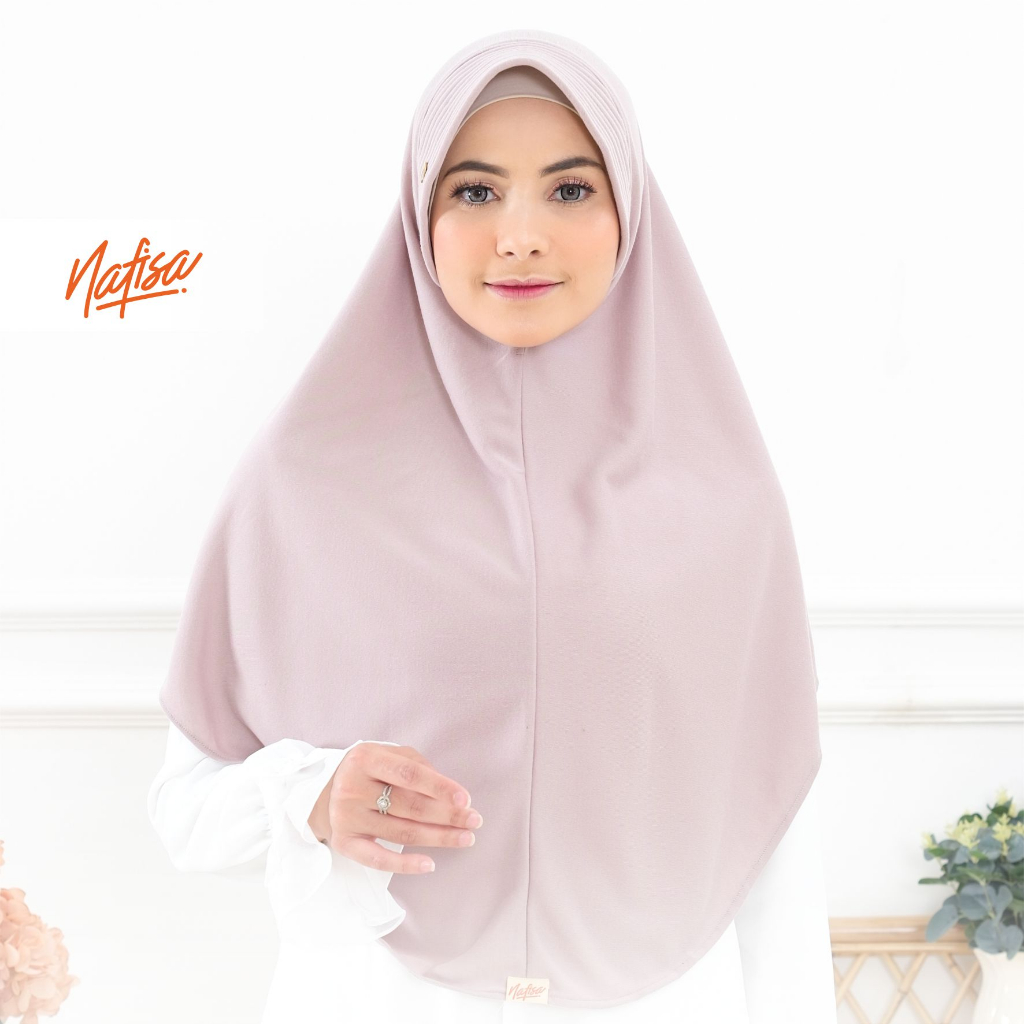 PROMO !!! Jilbab Instan Nafisa AZQILA Kerudung Bergo Polos | Hijab Kaos Premium Instan Pad Kecil Nafisa Jilbab Instan