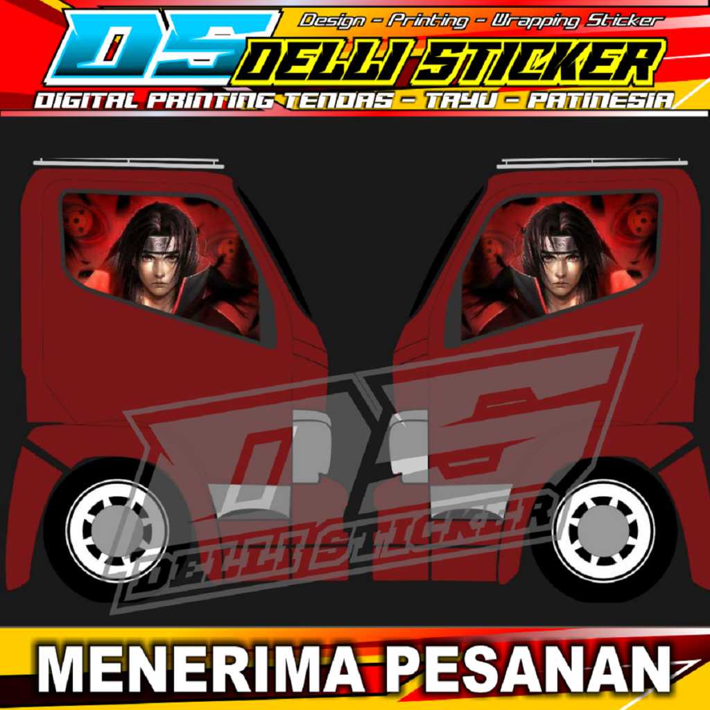 Stiker Kaca Samping One way Truk Hino Dutro - Stiker Tembus Pandang